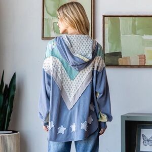 Women's Multicolor Hooded Jacket